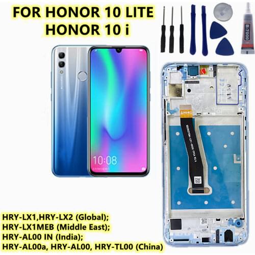 100% TEST lcd For HUAWEI Honor 10 lite Lcd Display Touch Screen Digitizer Assembly Replacement With HUAWEI Honor 10i /20i lcd