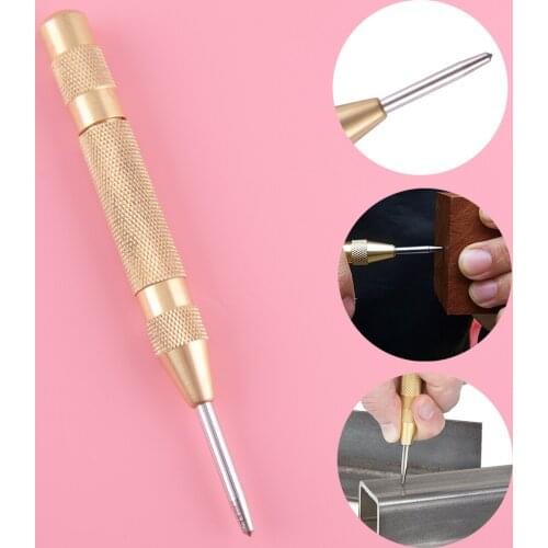 LETAOSK 5" Automatic Center Pin Punch Strike Spring Loaded Marking Starting Holes Tool