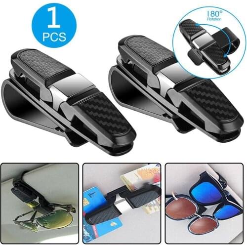 Car Interior Glasses Clip Case Auto Sunglasses Visor Multifunctional Car Holder Bill Accessories Clip