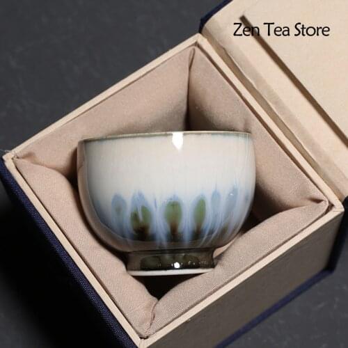 Kiln Change Flame Tasting Cup Ceramics Tea Bowl Kung Fu Tea Cup Tea Set Household Retro Tea Cups Drinkware Tea Mug Master Cup