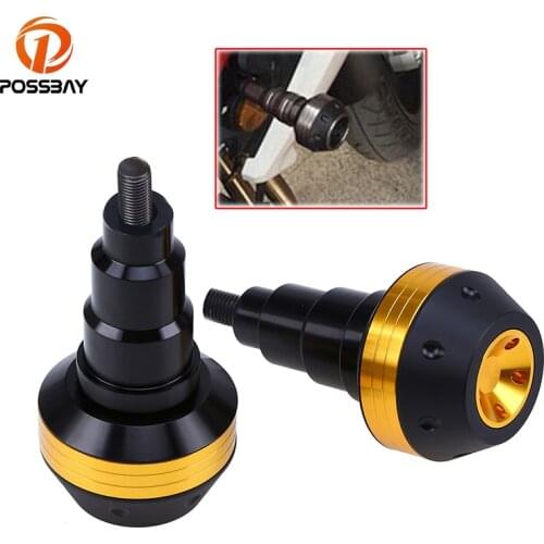 POSSBAY Motorcycle Frame Slider Anti Crash Protection Aluminum Crash Pad Motor For Honda Yamaha Suzuki Kawasaki Sliders Moto