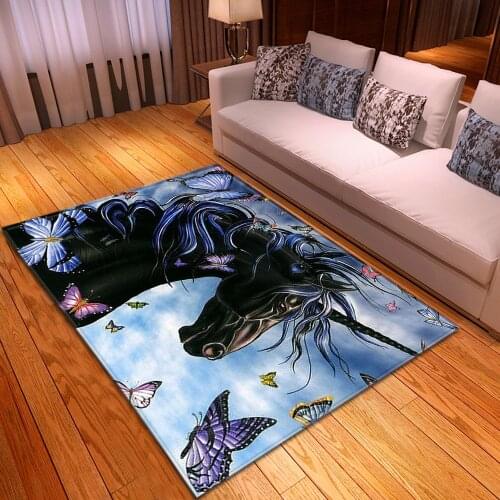Home Kids room decor Carpet Unicorn 3D printed baby Crawl mat Patchwork picnic blanket tapetes para casa sala children play rugs