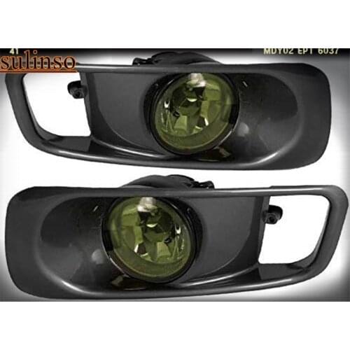 Sulinso for 99-00 HONDA CIVIC EJ/EK/EM SI SMOKED LENS OE BUMPER DRIVING FOG LIGHT+SWITCH