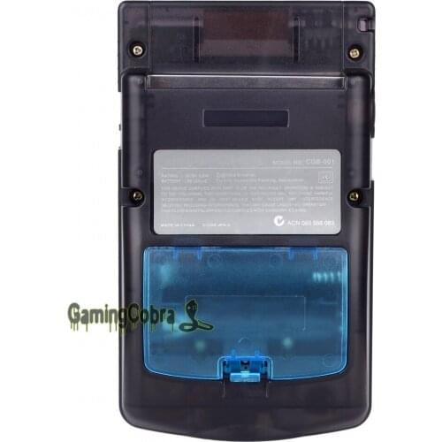 EXtremeRate Clear Baby Blue Battery Door Cover Replacement Parts for Gameboy Color