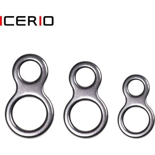ICERIO 20PCS Assist Hook Stainless Steel Fishing Jig 8 Figure Rings Fishing Solid Ring Fishing Lure Terminal Connector