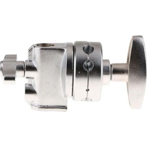 Heavy Duty Grip Head Swivel Head Holder Mounting Adapter For Light Stand Silver