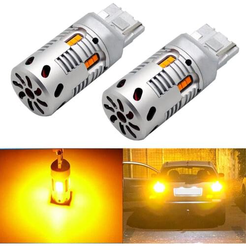 2x T20 7440 WY21W LED Amber Yellow CANBUS Error Free Car Light Bulb 194 T10 W5W 1156 Ba15s P21W Bau15s PY21W LED No Hyper Flash