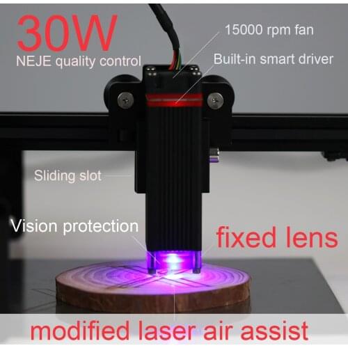30W Laser Module&5pcs Fixed Laser Engraver Cutter Head Set&445nm~450nm 7.5W Laser Diode CNC Router Engraving for NEJE Master