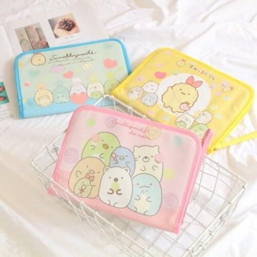 Cartoon Cute small animal passport clip document bag multifunctional travel card bag storage wallet