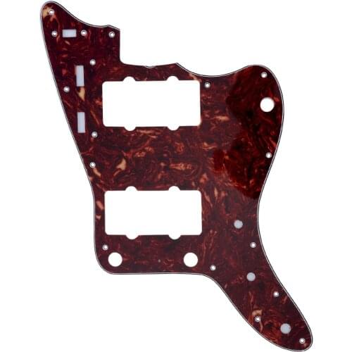 Musiclily Pro 13-Hole Guitar Pickguard for JPN Made Fender Japan Jazzmaster, 4Ply Vintage Tortoise