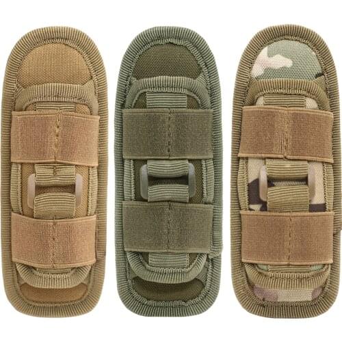 Molle Leg Pouch Hiking Cycling Bag 360 Degrees Rotatable Flashlight Pouch Outdoor Sport Hiking Hunting Waist Bags