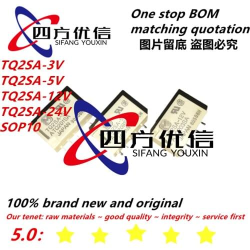 100% new original (10PCS) TQ2SA-3V TQ2SA-5V TQ2SA-12V TQ2SA-24V SOP10 Signal relay