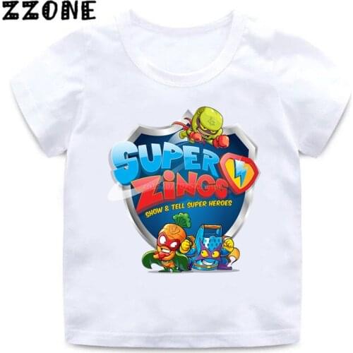2020 New Summer Baby Boys T shirt Los Super Zings Series 4 Print Piano Kids T-Shirts Funny Children Girls Tops Clothes