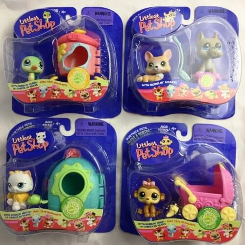 Hasbro New Product Littlest Pet Shop To Q Pet House Shop Animal Doll Shaking Head Doll Toy Christmas Gift