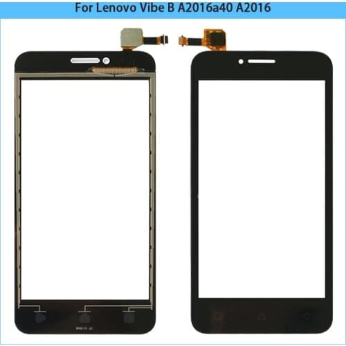 New 4.5" TouchScreen For Lenovo Vibe B A2016a40 A2016 Touch Screen Panel Digitizer Sensor Front Outer Glass Lens Replacement