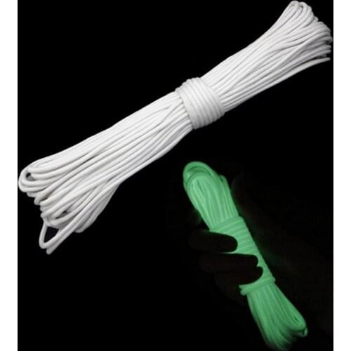 5 Meters Survival Paracord Luminous Rope Camp Glow Paracord 550LB 7 Strands Parachute Cords Lanyard Ropes Camping Equipment
