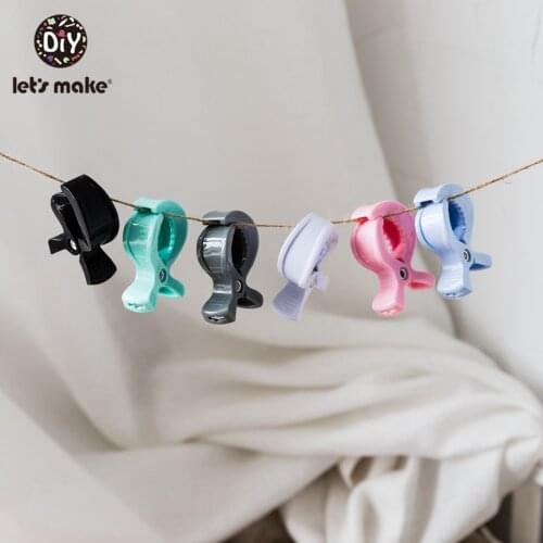 Lets make Stroller Plastic Clip Pram Clips 5pc/lot Multiple Colour Baby Shower Gift Universal Clip Baby Nursing Accessories