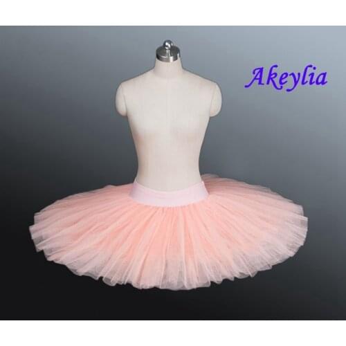 Peach Pink Professional basic ballet rehearsal tutu skirt for dance half Tutu Skirt Dress 10 Colors ballerina practice tutu kids