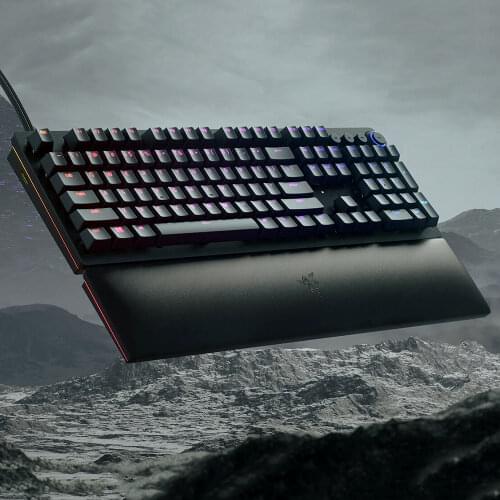 Razer Huntsman V2 Analog Gaming Keyboard with Razer Analog Optical Switches Multimedia Keys RGB Effect USB3.0 Extension Port