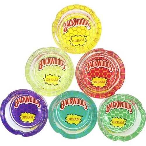 Glass Cigarette Ashtray Cigarettes Cigar Ash Tray Mini Round Cigarette Smoking Ashtray Ash Tray Home Office Desktop Decor Gifts