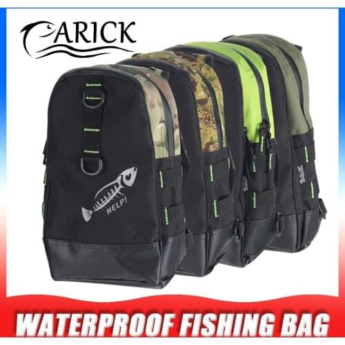 Fishing Reel Lure Bag Waterproof Shoulder Backpack Hand Chest Pocket Outdoor Camping Hiking Sea Fishing Lures Reel Bag Tackle