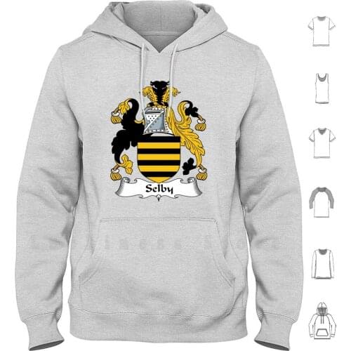 Selby hoodies long sleeve Family Motto Heraldic Coat Of Arms Heraldry Crests Symbol United States Name Scottish French
