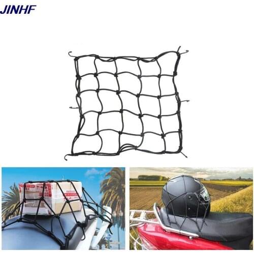Universal Motorcycle 6 Hooks Luggage Net Bike Hold down Fuel Tank Luggage Mesh Web Black Helmet Bike Tank Car styling