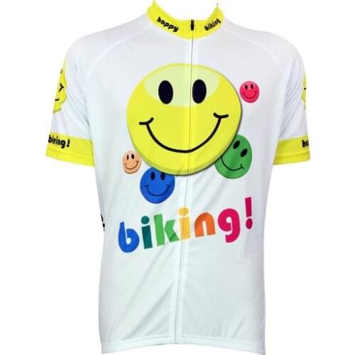 Happy Biking CheapSale Cycling Clothing Bike Short Sleeve Top Shirt Bicycle Quick-Dry Ropa Ciclismo Cycling Jersey Free Shipping