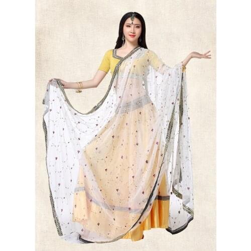 Embroidery Dance Costume Adult India Sari Skirt Woman saree asian vietnam indian dress malaysia