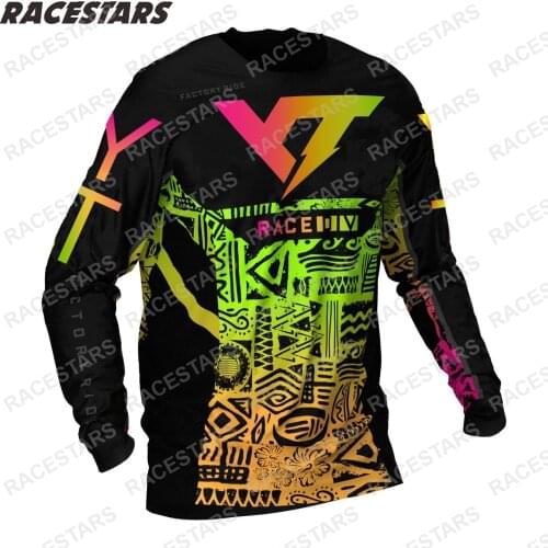 YT 2021 MTB Jersey Motorcycle Downhill Mountain Long Sleeve Mens Motocross Gear Enduro Bike Wear Racing Maillot Ciclismo Hombre