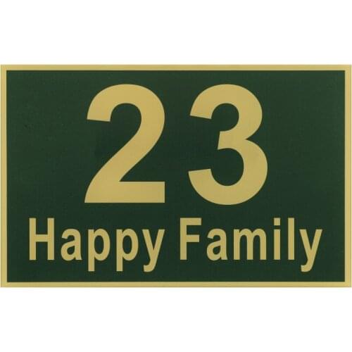 Green Gold Acrylics Modern Exterior House Numbers Outdoor Name Plates Door Address Plaque Street Signs Flat Number For Home