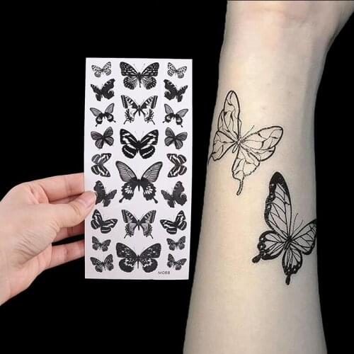 1 Sheet Waterproof Temporary Tattoo Sticker 3D Butterfly Fake Tattoo Leg Arm Art Women Body Art