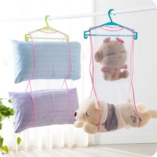 1PC Windproof Pillows Drying Mesh Storage Bag Household Toys Drying Rack Net Bags Wardrobe Womens Bags Organize Storage Mesh