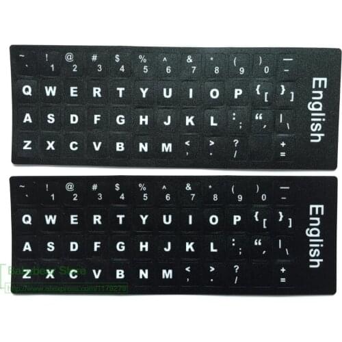 2pcs/lot High quality English Keyboard Sticker English Alphabet For laptop desktop keyboards Stickers 10/12/13/14/15/17 inch