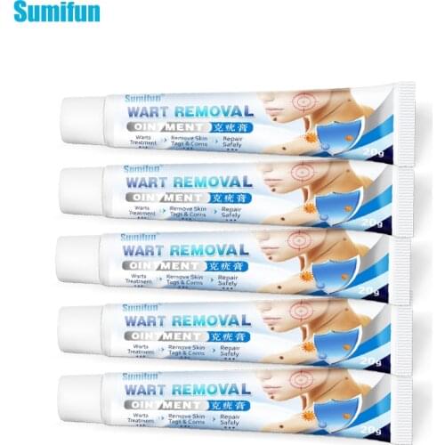 5Pcs Sumifun Skin Tag Remover Cream Micro Wart Flat Warts Treatment Antibacterial Ointment Herbal Extract Plaster Skin Car