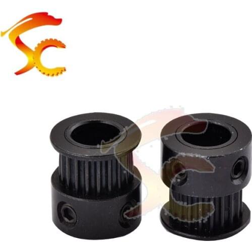 5PCS/LOT GT2 20 teeth timing pulley 8mm bore for belt width 6mm Aluminium oxidation black 2GT 20teeth 20 tooth for 3D printer