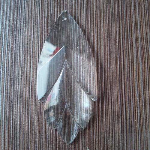 Camal 10pcs 90x40mm Leaf Crystal Pendant Prism Lamp Lighting Part Hanging Chandelier Suncatcher Wedding Party Decoration DIY