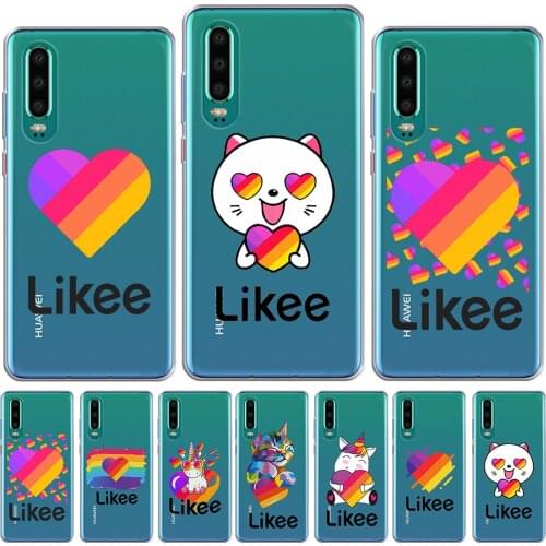 Funny Likee Cat Bear Love Heart Soft TPU Case For Huawei P30 Lite Pro P10 P20 P40 Lite E Pro P8 Lite 2017 Y9 Silicone Cover