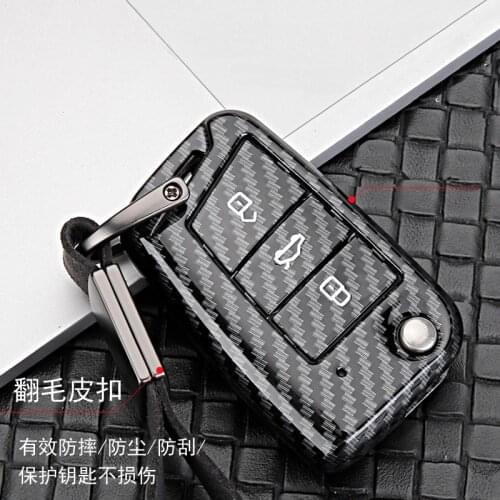 ABS shell Car Key Case for VW Golf Bora Jetta POLO GOLF Passat Skoda octevia A5 Fabia seat Leon Golf-7 Tiguan-L car keychain