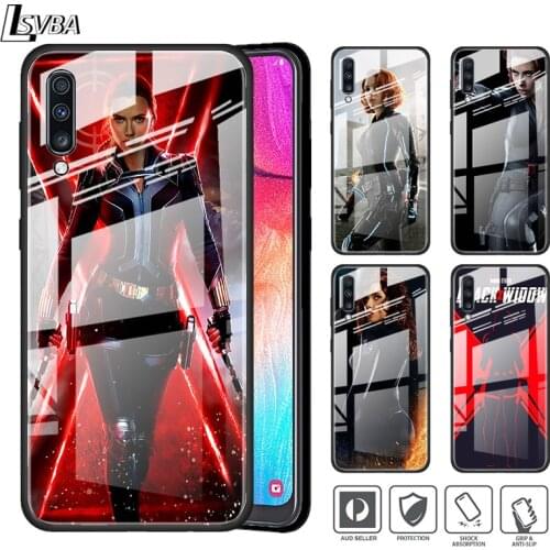 Marvel Avengers Super Hero Black Widow For Samsung A01 A11 A21S A31 A41 A51 A52 A71 A72 A81 A91 5G Tempered Glass Phone Case