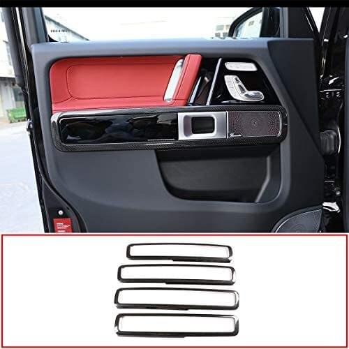 Carbon Fiber Car Door Handle Frame Decorative Panel Sticker For Mercedes-Benz G-Class 2018-2020