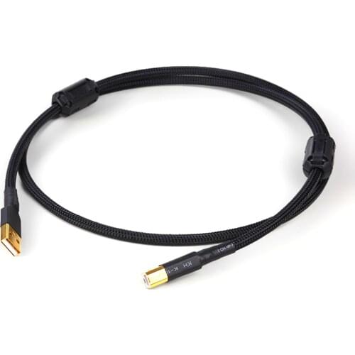 Hi-End A53 OCC pure copper hifi audio USB interconnect cable with Gold plated USB plug connector