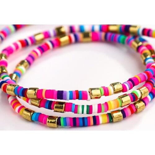 Colorful Beaded Boho Style Pearl Shell Beadwork Adjustable Multilayer Jewelry Suitable for Female Charm Jewelry Accessories