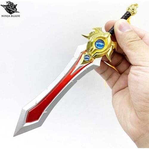 LOL Game Garen Sword Dauntless Vanguard Might of Demacia Blade Metal Mini Model Swordkeychain Fandom Gift