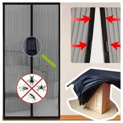 Hot Summer Magnetic Screen Door Curtain Anti-Mosquito Net Fly Insect Screen Mesh Automatic Closing Door Screen Kitchen Curtain