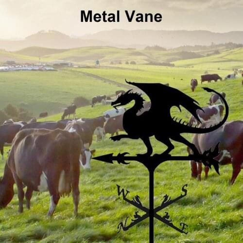 Metal Weathervane Roof Mount Weather Vane Garden Barn Scene Yard Stake for Farm Home Garden Supplies Decoration