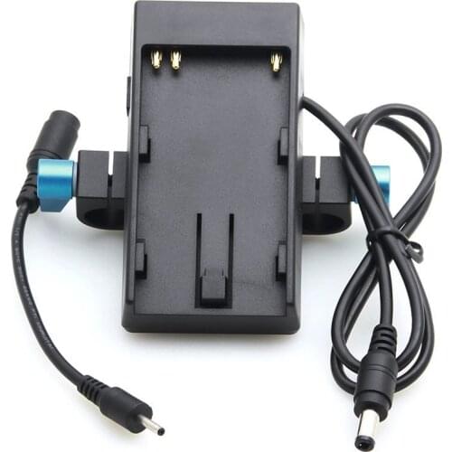 FOTGA Battery Mount Power Plate + 15mm Rod Clamp for Sony BP-U60/30 BMPCC BMCC DSLR Cameras