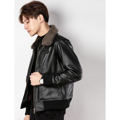 Free shipping.Classic G1 style mens cowhide coat,motor Jackets,man black genuine leather jacket.homme outdoor cotton