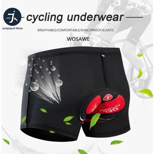 WOSAWE 2020 Upgrade Cycling Shorts Cycling Underwear Pro 5D Gel Pad Shockproof Cycling Underpant Bicycle Shorts Bike Underwear
