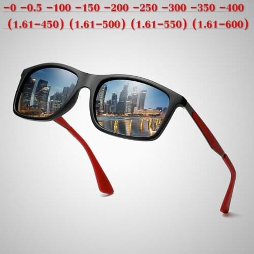 Diopter SPH 0 -0.5 TO -6.0 Finished Myopia Sunglasses Men Women Nearsighted Prescription Lens Mens Polarized Sunglasses NX